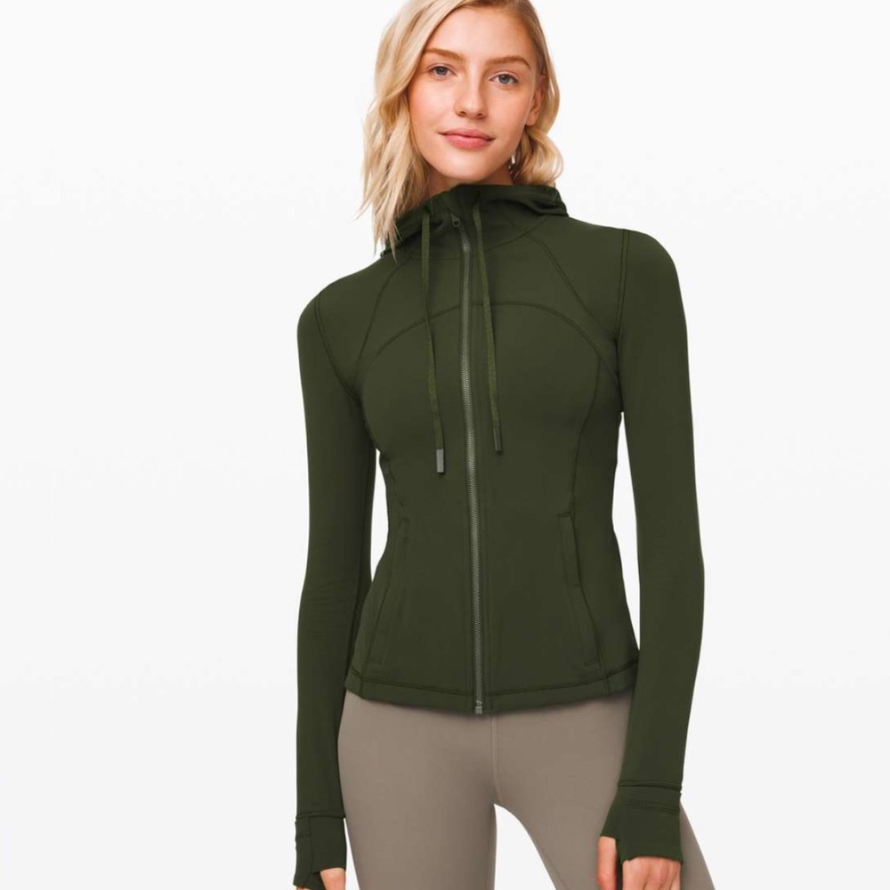Lululemon Hooded Define Jacket – Nulu™ Fabric – Camo Dark Green – Size 8 – NWT